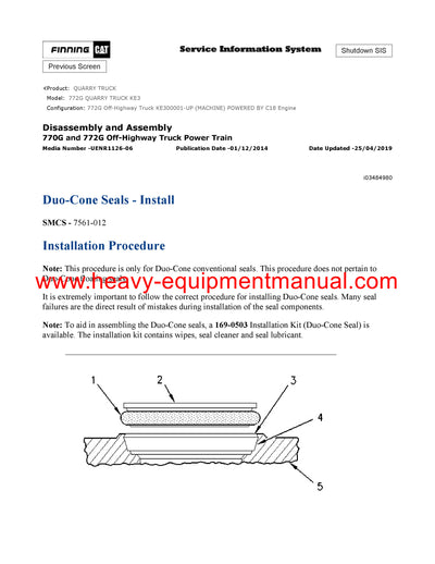 Download Caterpillar 772G Quarry Truck Service Repair Manual KE3