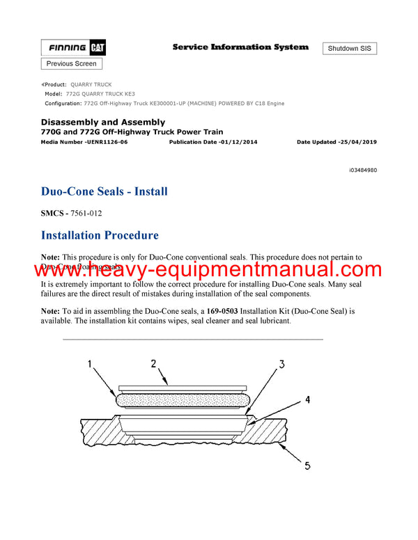 Download Caterpillar 772G Quarry Truck Service Repair Manual KE3