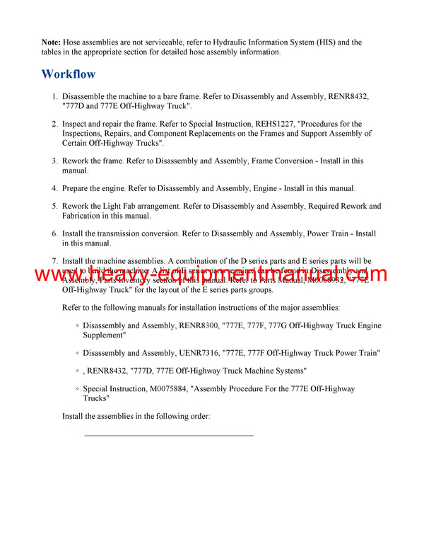 Download Caterpillar 777D Truck Service Repair Manual 3PR