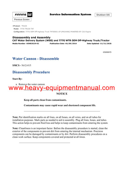 Download Caterpillar 777G Truck Service Repair Manual T4Y