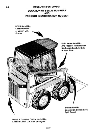 Case 1835B Uni-Loader Parts Manual 8-1841