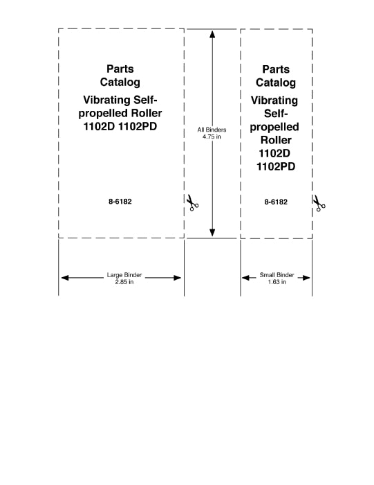 Case 1102D 1102PD Vibrating Self Propelled Roller Parts Manual 8-6182