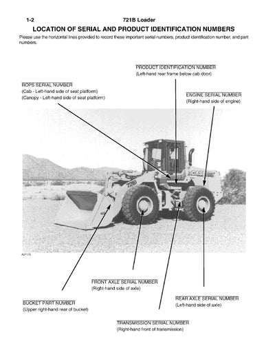Case 721B Loader Parts Manual 8-9382