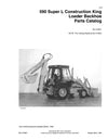 Case 590 Super L Ck backhoe Loader Parts Manual 8-9951
