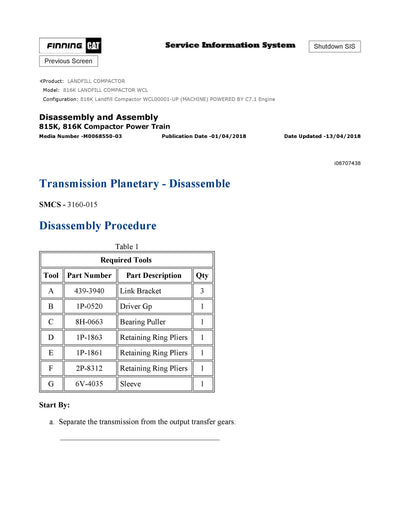 DOWNLOAD CATERPILLAR 816K LANDFILL COMPACTOR SERVICE REPAIR MANUAL WCL