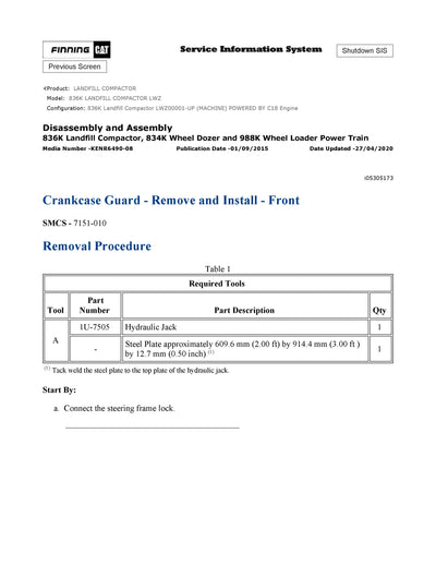 DOWNLOAD CATERPILLAR 836K LANDFILL COMPACTOR SERVICE REPAIR MANUAL LWZ