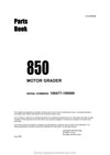 Komatsu 850 Motor Grader Parts Manual SN 100477-199999