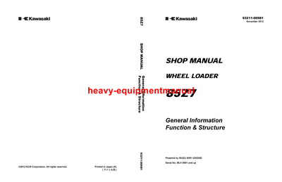 Kawasaki 85Z7 Wheel Loader Workshop Service Repair Manual
