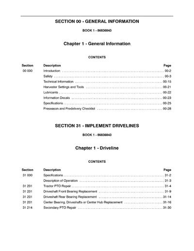 Case IH FHX300 Forage Harvester Service Manual 86621785