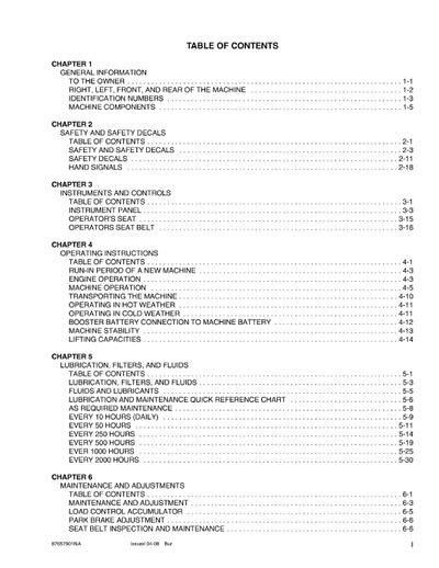 Case 586G, 588G Series 3 Tier 3 Forklift Operator Manual 87657901NA