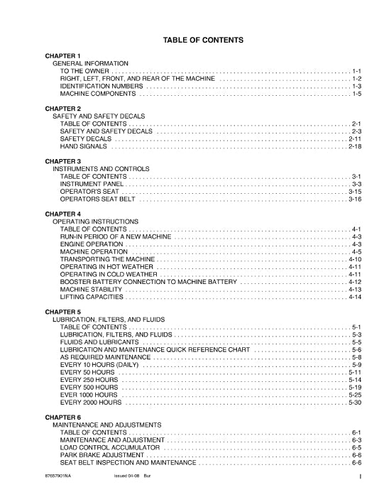 Case 586G, 588G Series 3 Tier 3 Forklift Operator Manual 87657901NA