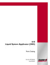 Case IH 610 Liquid System Parts Manual 87721841