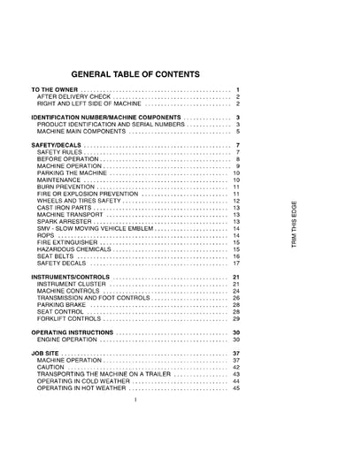 Case 584E,585E,586E Forklift Operator Manual 9-11046