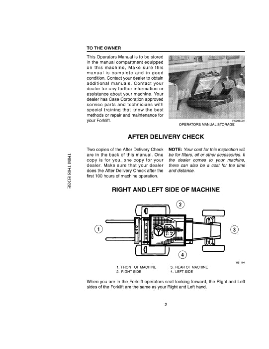 Case 584E,585E,586E Forklift Operator Manual 9-11046