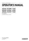 Case IH Axial-Flow 7260, 8260, 9260 Tier 4b (final) Combine Operator Manual 90368390