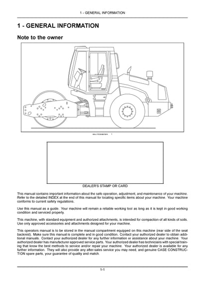 Case SV207E Tier 4B (final) Vibratory Roller Operator Manual 90400631