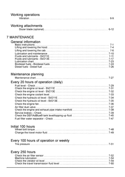 Case SV211E, SV213E Tier 4B (final) Vibratory Roller Operator Manual 90400634