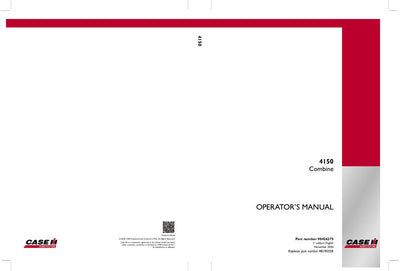 Case IH Axial-Flow 4150 Combine Operator Manual 90426275