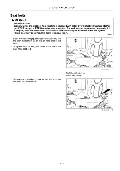 Case 821G, 921G Tier 4B final Wheel Loader Operator Manual 90428276