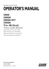 Case 580N 580SN 580SN WT 590SN Tier 4B (final) Tractor backhoe loader Operator Manual 90429190