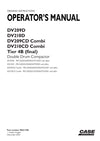 Case DV209D, DV210D, DV209CD, DV210CD Combi Compactor Operator Manual 90431768