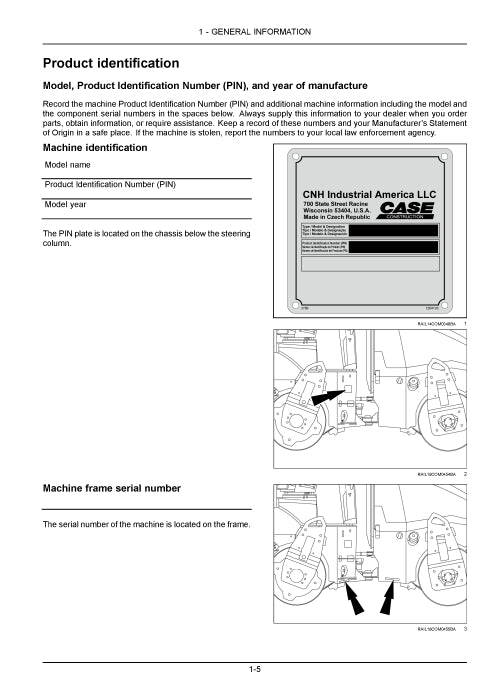 Case DV36E, DV45CE, DV45E Vibratory Roller Tier 4B (final) Operator Manual 90431774