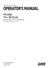 Case PT240D Tier 4B (final) Pneumatic Tire Compactor Operator Manual 90431777