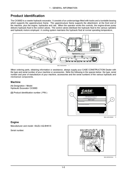 Case CX300D Crawler Excavator Operator Manual 90435777