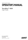 Case IH TerraFlex 3020 Auger Header Operator Manual 90436108