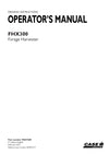Case IH FHX300 Forage Harvester Operator Manual 90437685