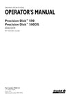 Case IH Precision Disk 500, 500DS Disk Drill Operator Manual 90461121
