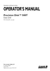 Case IH Precision Disk 500T Disk Drill Operator Manual 90461147