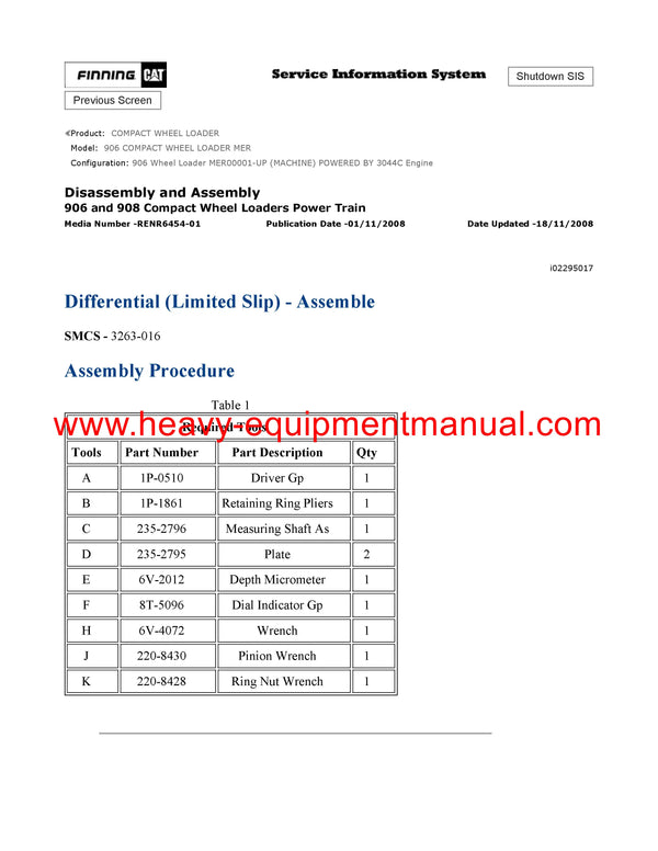 DOWNLOAD CATERPILLAR 906 COMPACT WHEEL LOADER SERVICE REPAIR MANUAL MER