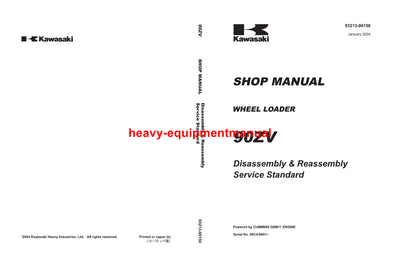 Kawasaki 90ZV Wheel Loader Workshop Service Repair Manual