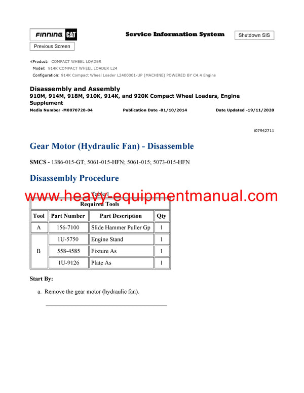 DOWNLOAD CATERPILLAR 914K COMPACT WHEEL LOADER SERVICE REPAIR MANUAL L24