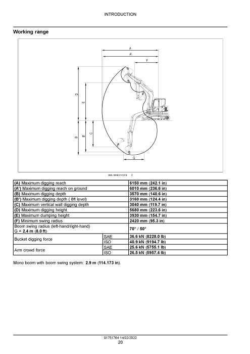 New Holland E60C Mini Excavator Service Manual 91751764
