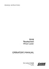 Case 521G Touchscreen Wheel Loader Operator Manual 91762288