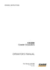 Case CX300E Crawler Excavator Operator Manual 91814487