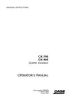 Case CX170E, CX190E Excavator Operator Manual 91853752