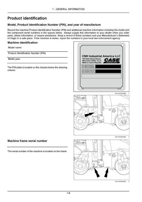 Case DV23E EP, DV23CE EP, DV26E EP, DV26CE EP Tier 4B (Final) Vibratory Roller Operator Manual 91860911