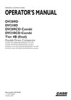 Case DV209D, DV210D, DV209CD, DV210CD Combi Double Drum Compactor Tier 4B (final) Operator Manual 92116164
