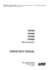 Case CX42D, CX45D, CX50D, CX55D Mini Excavator Operator Manual 92123842