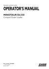 Case DL550 Minotaur Compact Dozer Loader Operator Manual 92156945