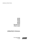 Case 621G, 651G, 721G, 821G, 921G Touchscreen Wheel Loader Operator Manual 92224803