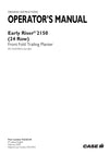 Case IH Early Riser 2150 (24 Row) Front Fold Trailing Planter Operator Manual 92225218