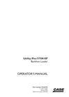 Case 575N EP Utility Plus Backhoe Loader Operator Manual 92230792