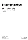Case IH Axial-Flow 6160, Axial-Flow 7160 Axial Rotary Combine Operator Manual 92263351