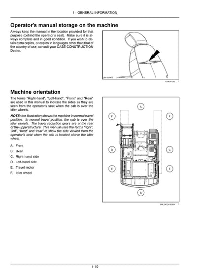 Case CX380E Crawler Excavator Operator Manual 92282072