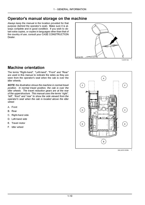 Case CX380E Crawler Excavator Operator Manual 92282072