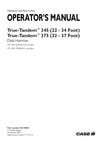 Case IH 345 True-Tandem, 375 True-Tandem Operator Manual 92318825